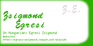 zsigmond egresi business card